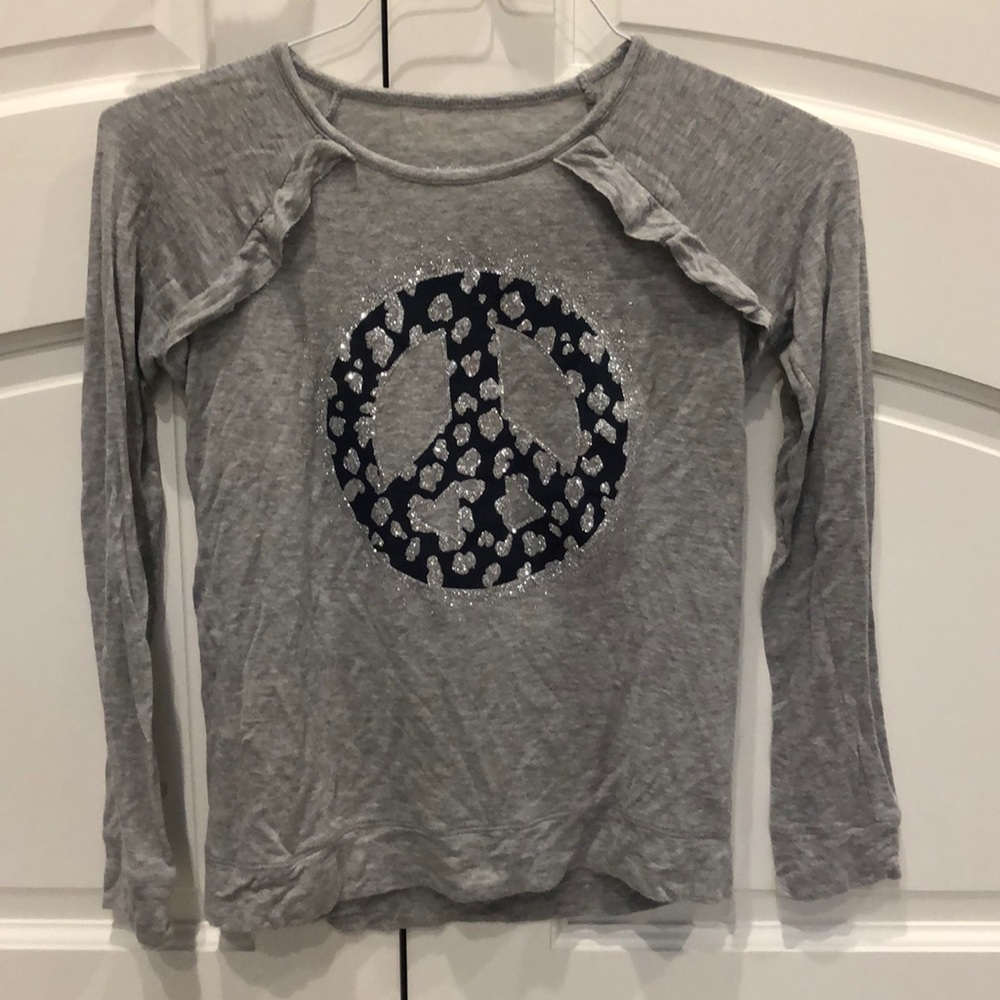Girls grey lightweight knit top
